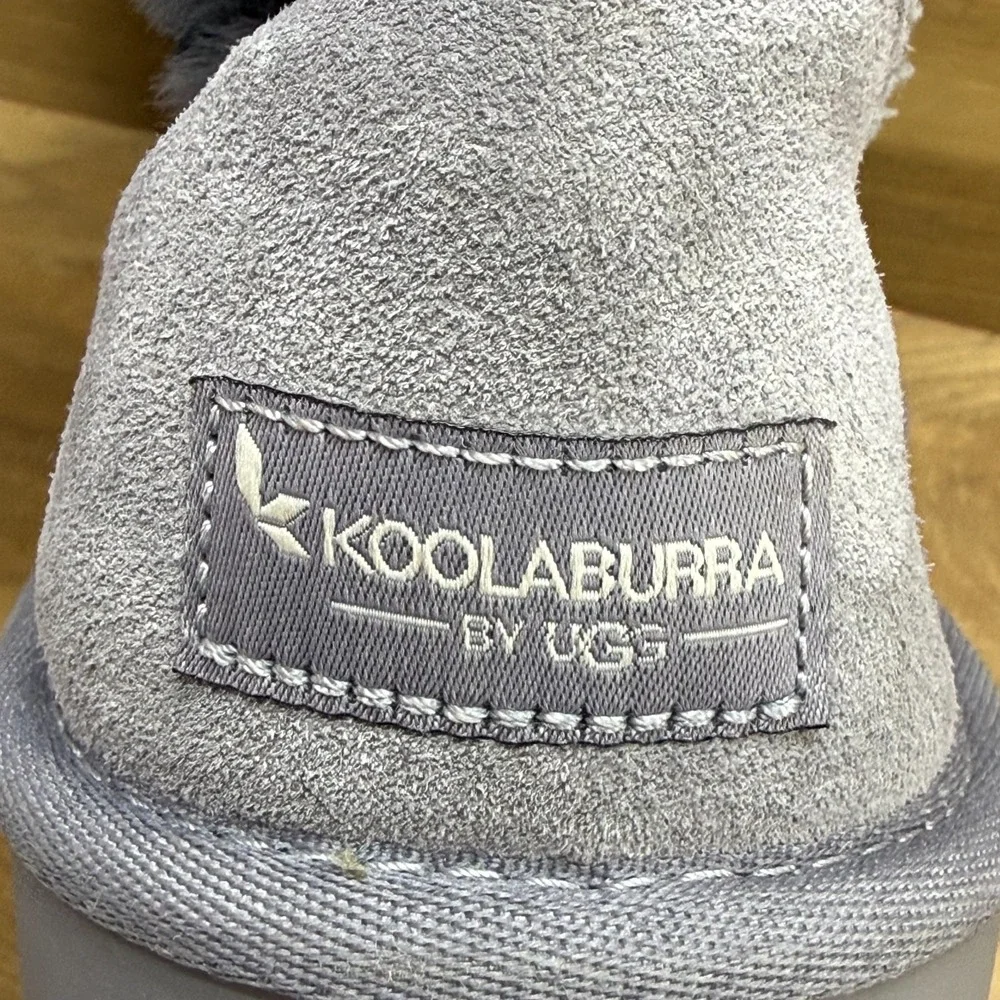 Koolaburra By UGG Victoria Mini Big Girls Youth Size 5 Gray Suede Leopard Lining
